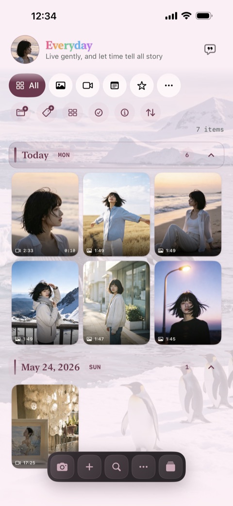 Soft pink personalized Senvra Everyday space